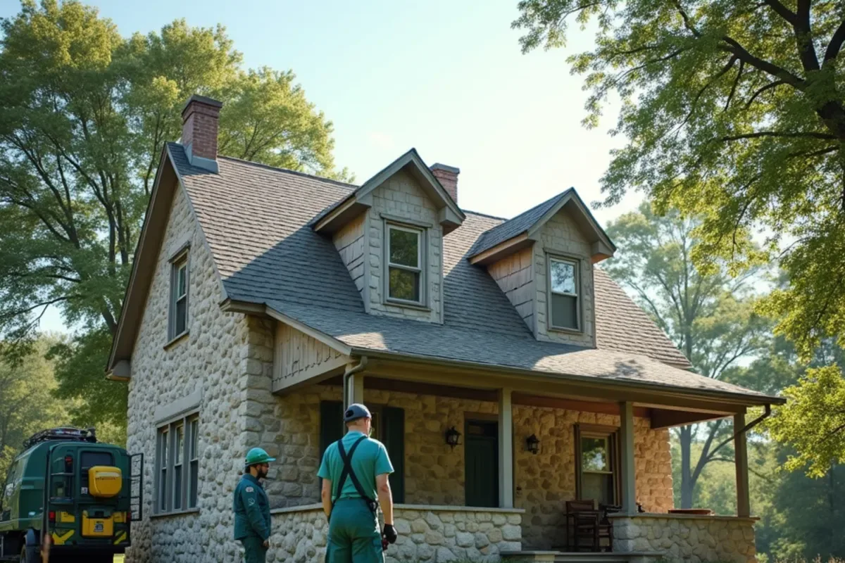 Older limestone-country home with a stone foundation in Lawrence County