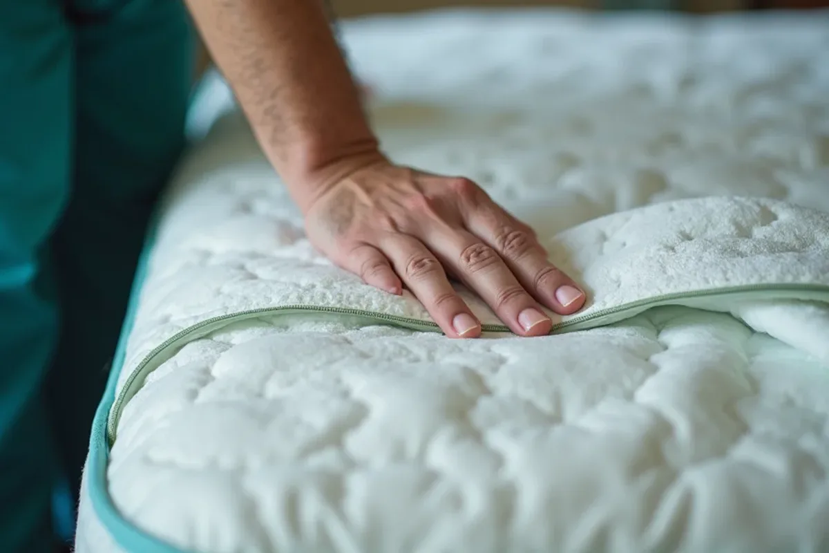 Mattress zipped into a bed bug proof encasement