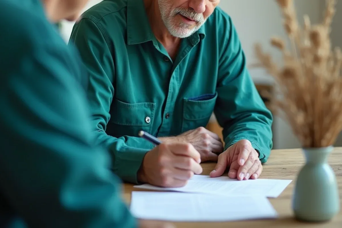 Homeowner reading the exclusions section of a homeowners insurance policy