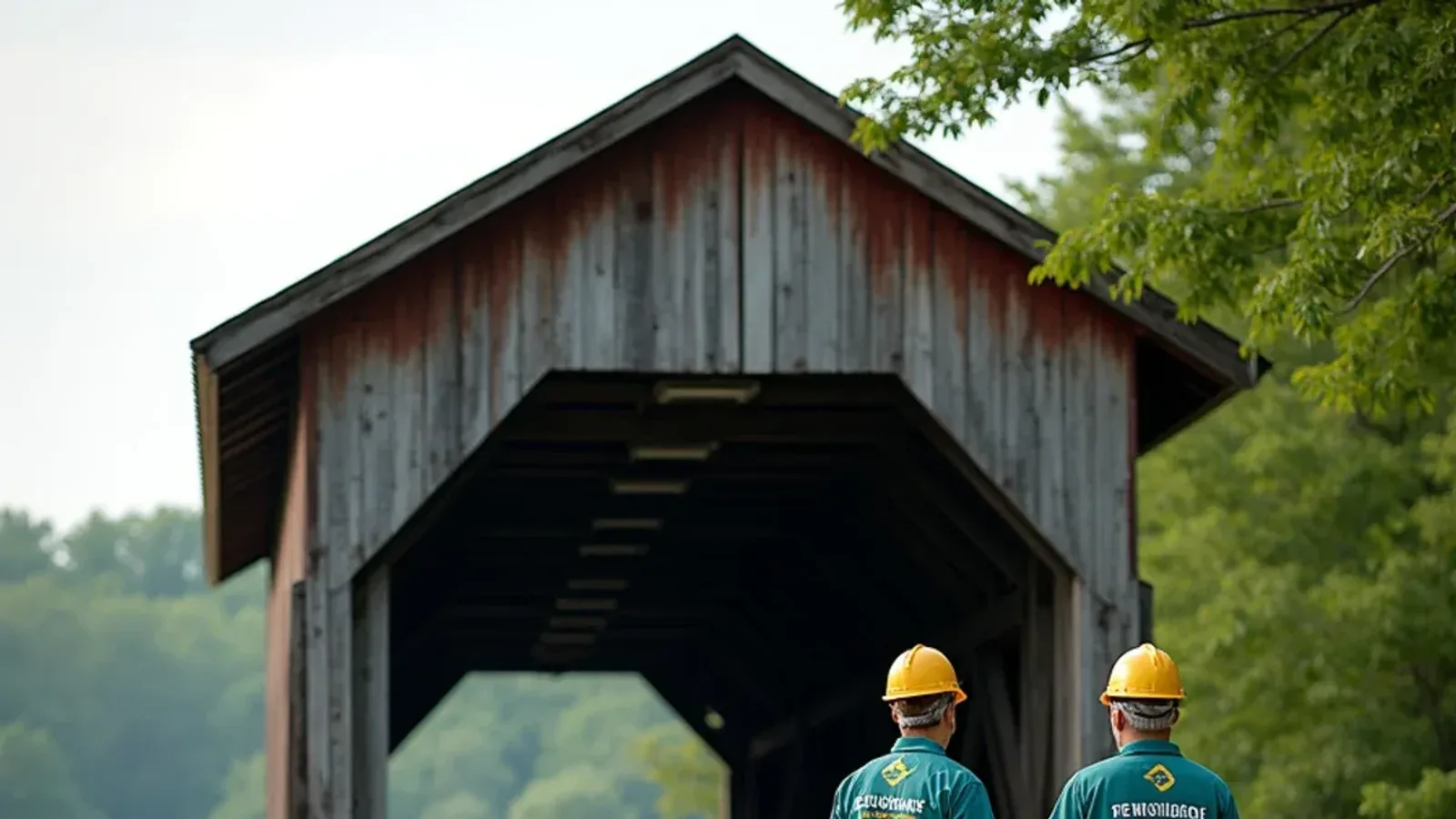 Medora Covered Bridge over the river near Medora, IN